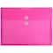JAM Paper Letter Booklet Plastic Envelopes with Button & String Tie Closure, 12ct.